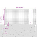 Svejset Trådhegn 25 x 0,8 m (B x H) PVC-belagt stål Grå Mesh