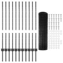 Svejset Trådhegn 25 x 1 m (B x H) PVC-belagt stål Grå Mesh