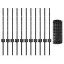 Svejset Trådhegn 25 x 0,6 m (B x H) PVC-belagt stål Grå Mesh