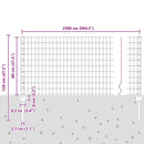 Svejset Trådhegn 25 x 0,8 m (B x H) PVC-belagt stål Grå Mesh