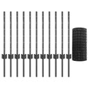 Svejset Trådhegn 25 x 0,6 m (B x H) PVC-belagt stål Grå Mesh