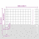 Svejset Trådhegn 25 x 0,6 m (B x H) PVC-belagt stål Grå Mesh