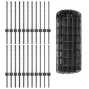 Svejset Trådhegn 50 x 0,6 m (B x H) PVC-belagt stål Grå Mesh
