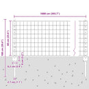 Svejset Trådhegn 10 x 0,6 m (B x H) PVC-belagt stål Grå Mesh