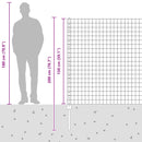 Svejset Trådhegn 10 x 1,5 m (B x H) PVC-belagt stål Grå Mesh