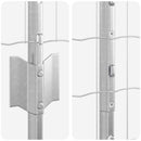 Eurohegn med stolpe 25 x 1,2 m Galvaniseret stål Sølv Mesh