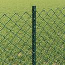 Kæde-link hegn med post 10 x 0,6 m (B x H) PVC-belagt stål Grøn