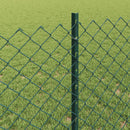 Kæde-link hegn med post 10 x 0,8 m (B x H) PVC-belagt stål Grøn