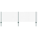 Kæde-link hegn med post 10 x 0,8 m (B x H) PVC-belagt stål Grøn