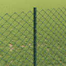 Kæde-link hegn med post 10 x 1 m (B x H) PVC-belagt stål Grøn