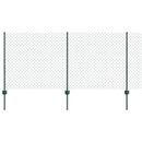 Kæde-link hegn med post 10 x 1 m (B x H) PVC-belagt stål Grøn