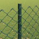 Kæde-link hegn med post 10 x 1,2 m (B x H) PVC-belagt stål Grøn