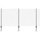 Kæde-link hegn med post 10 x 1,2 m (B x H) PVC-belagt stål Grøn
