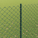 Kæde-link hegn med post 10 x 1,4 m (B x H) PVC-belagt stål Grøn