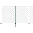 Kæde-link hegn med post 10 x 1,4 m (B x H) PVC-belagt stål Grøn