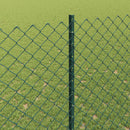 Kæde-link hegn med post 10 x 1,5 m (B x H) PVC-belagt stål Grøn