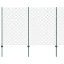 Kæde-link hegn med post 10 x 1,5 m (B x H) PVC-belagt stål Grøn