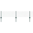 Kæde-link hegn med post 10 x 0,4 m (B x H) PVC-belagt stål Grøn