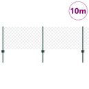 Kæde-link hegn med post 10 x 0,6 m (B x H) PVC-belagt stål Grøn