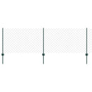 Kæde-link hegn med post 10 x 0,8 m (B x H) PVC-belagt stål Grøn