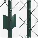Kæde-link hegn med stolpe 10 x 1 m PVC-belagt stål Grøn Mesh