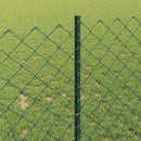 Kæde-link hegn med post 10 x 1 m (B x H) PVC-belagt stål Grøn