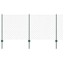 Kæde-link hegn med post 10 x 1 m (B x H) PVC-belagt stål Grøn