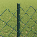 Kæde-link hegn med post 10 x 1,2 m (B x H) PVC-belagt stål Grøn