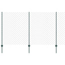 Kæde-link hegn med post 10 x 1,4 m (B x H) PVC-belagt stål Grøn