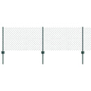 Kæde-link hegn med post 25 x 0,6 m (B x H) PVC-belagt stål Grøn