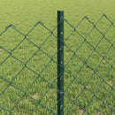 Kæde-link hegn med post 25 x 0,6 m (B x H) PVC-belagt stål Grøn