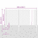 Kæde-link hegn med post 25 x 0,8 m (B x H)