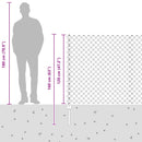 Kæde-link hegn med post 25 x 1,2 m (B x H) PVC-belagt stål Grøn