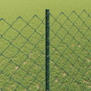 Kæde-link hegn med post 25 x 1,4 m (B x H) PVC-belagt stål Grøn