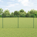 Kæde-link hegn med post 25 x 1,4 m (B x H) PVC-belagt stål Grøn