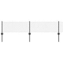 Kæde-link hegn med post 10 x 0,4 m (B x H) PVC-belagt stål Grå
