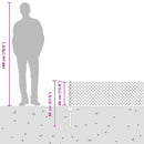Kæde-link hegn med post 10 x 0,4 m (B x H) PVC-belagt stål Grå