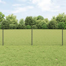 Kæde-link hegn med post 10 x 0,6 m (B x H) PVC-belagt stål Grå