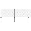 Kæde-link hegn med post 10 x 0,6 m (B x H) PVC-belagt stål Grå