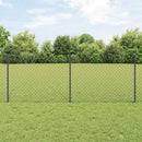 Kæde-link hegn med post 10 x 0,8 m (B x H) PVC-belagt stål Grå