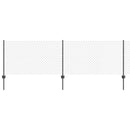 Kæde-link hegn med post 10 x 0,8 m (B x H) PVC-belagt stål Grå