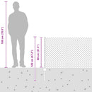 Kæde-link hegn med post 10 x 0,8 m (B x H) PVC-belagt stål Grå