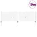 Kæde-link hegn med post 10 x 0,8 m (B x H) PVC-belagt stål Grå