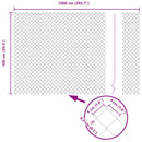 Kæde-link hegn med post 10 x 1 m (B x H) PVC-belagt stål Grå