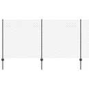 Kæde-link hegn med post 10 x 1,2 m (B x H) PVC-belagt stål Grå