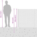 Kæde-link hegn med post 10 x 1,2 m (B x H) PVC-belagt stål Grå