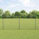 Kæde-link hegn med post 10 x 1,4 m (B x H) PVC-belagt stål Grå