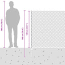 Kæde-link hegn med post 10 x 1,4 m (B x H) PVC-belagt stål Grå