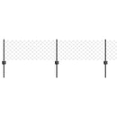 Kæde-link hegn med post 10 x 0,4 m (B x H) PVC-belagt stål Grå