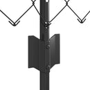 Kæde-link hegn med stolpe 10 x 0,6 m PVC-belagt stål Grå Mesh
